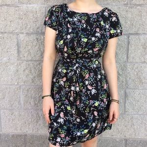 Yumi Bird Printed Dress